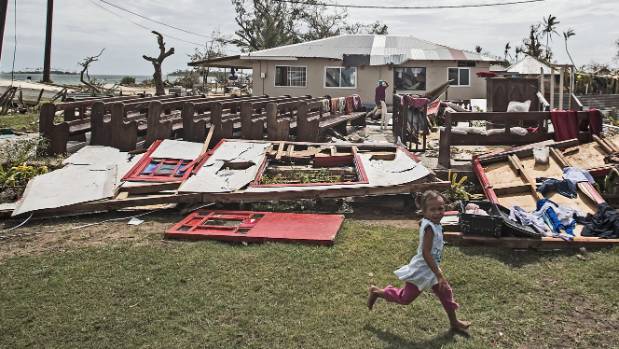 destroyed church in tonga