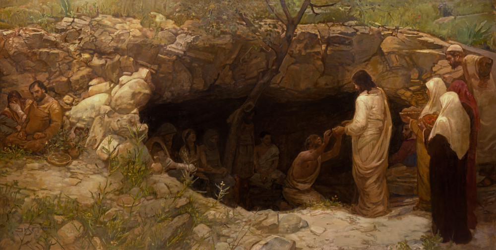 Christ Among the Lepers by J. Kirk Richards