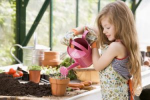 child gardening