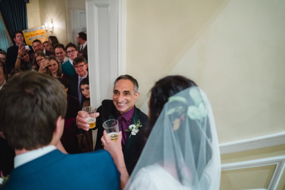 Father's toast at a wedding