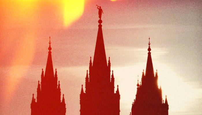 Image of LDS Temple Outline Appearing Red During Sunset | 10 Temple Dresses You Can’t Find at Deseret Book | Third Hour | LDS Temple Dresses | Mormon Temple Dress