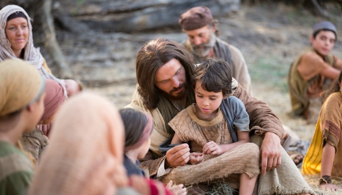 christ holding a child on his lap_tender mercies