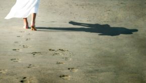 Shadow of Someone Being Carried w/ Footprints in the Sand | 10 Quotes about God’s Love that Will Lift You Up | Third Hour | Quotes About God's Love | God Love Quotes