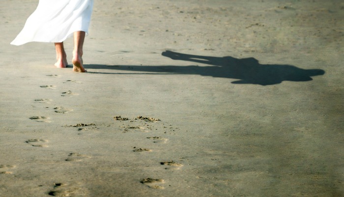 Shadow of Someone Being Carried w/ Footprints in the Sand | 10 Quotes about God’s Love that Will Lift You Up | Third Hour | Quotes About God's Love | God Love Quotes