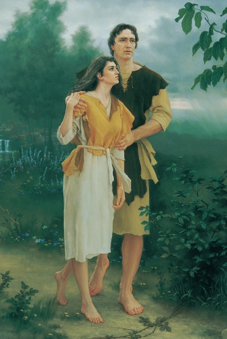 Painting of Adam and Eve.