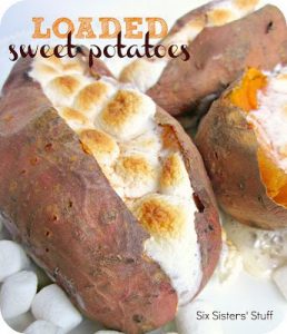 loaded sweet potatoes