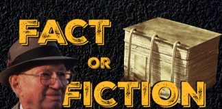 Fact or Fiction text with images of golden plates and President Hinckley.