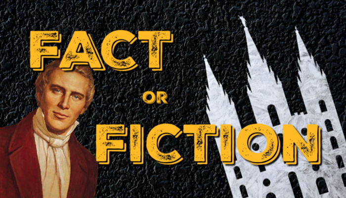 Fact or Fiction text on black background with images.