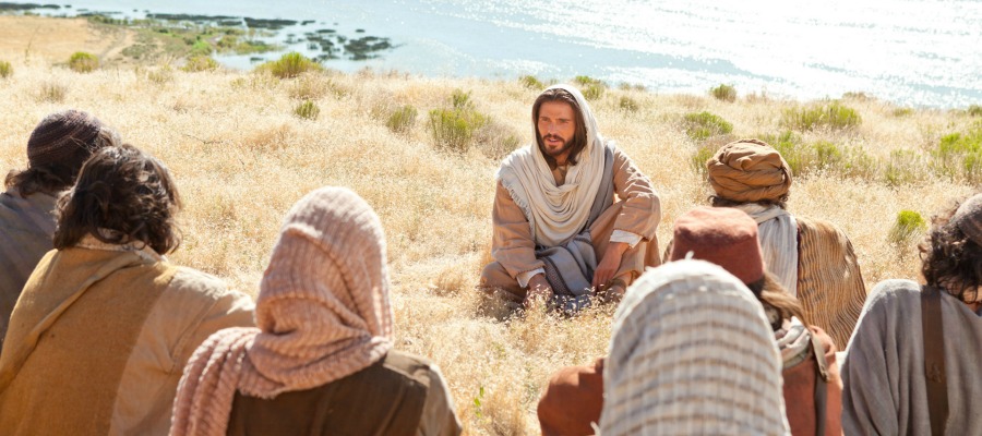 Jesus Christ teaching on the Mount of Olives