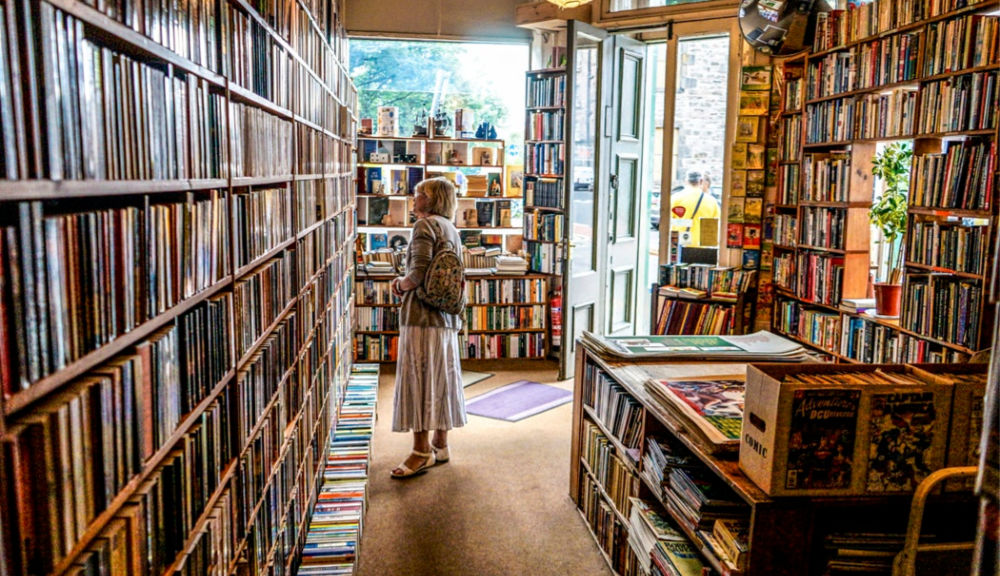 Bookstore swearing in literature