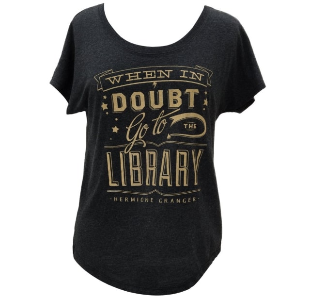 "When in doubt, go to the library." tshirt
