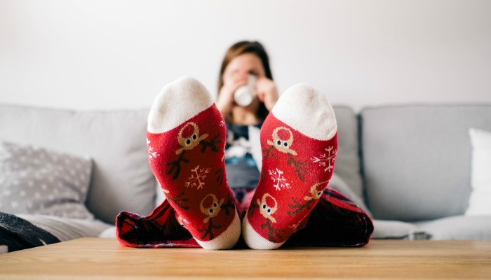 christmas stockings table