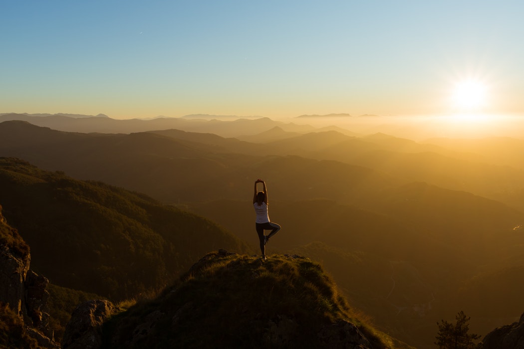 Woman doing yoga patience