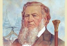 Painted portrait of Brigham Young