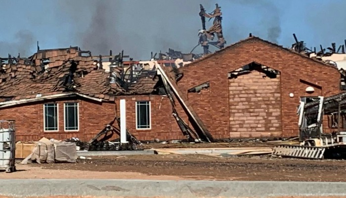 burning st george utah stake center lds