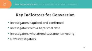 new Mormon missionary key indicators