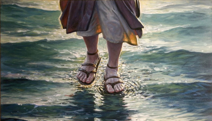 Jesus walking on water