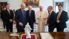 Pope Francis with LDS President Nelson and others