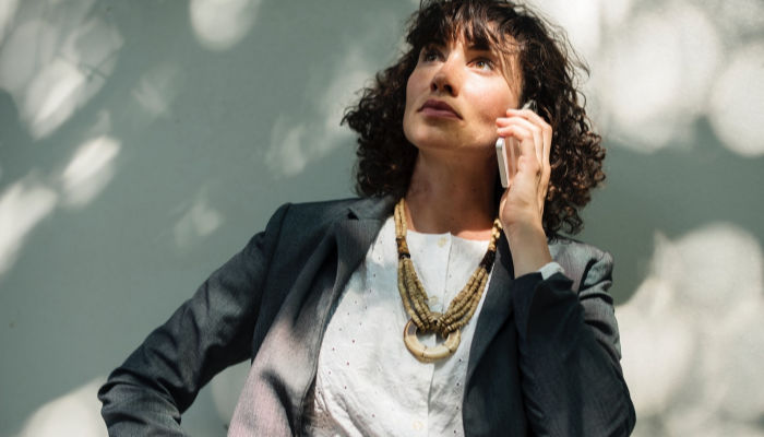 woman talking on cell phone