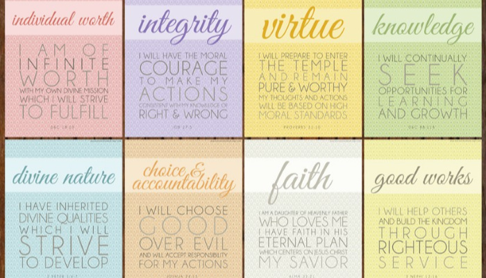 mormon yw values