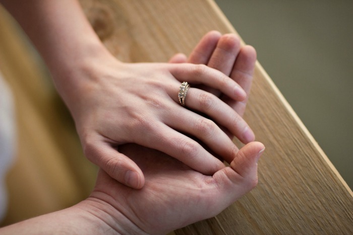 bride and groom's hands
