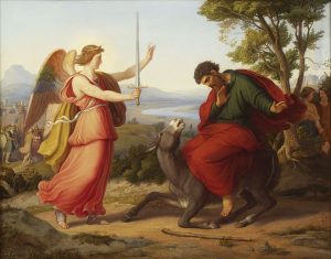 Angel stopping Balaam's donkey