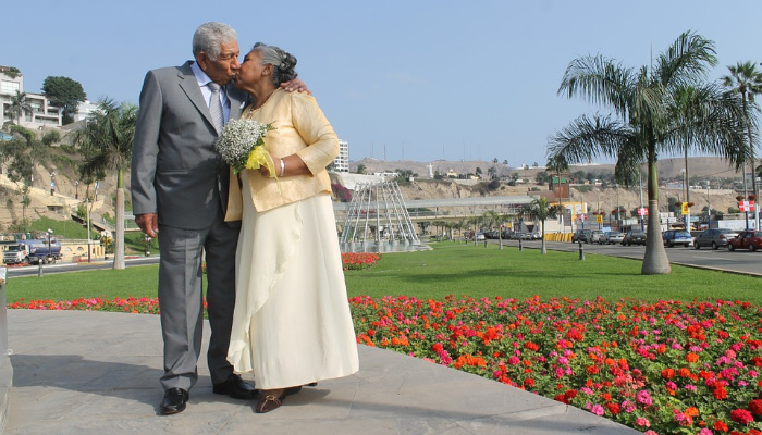 happiness old couple