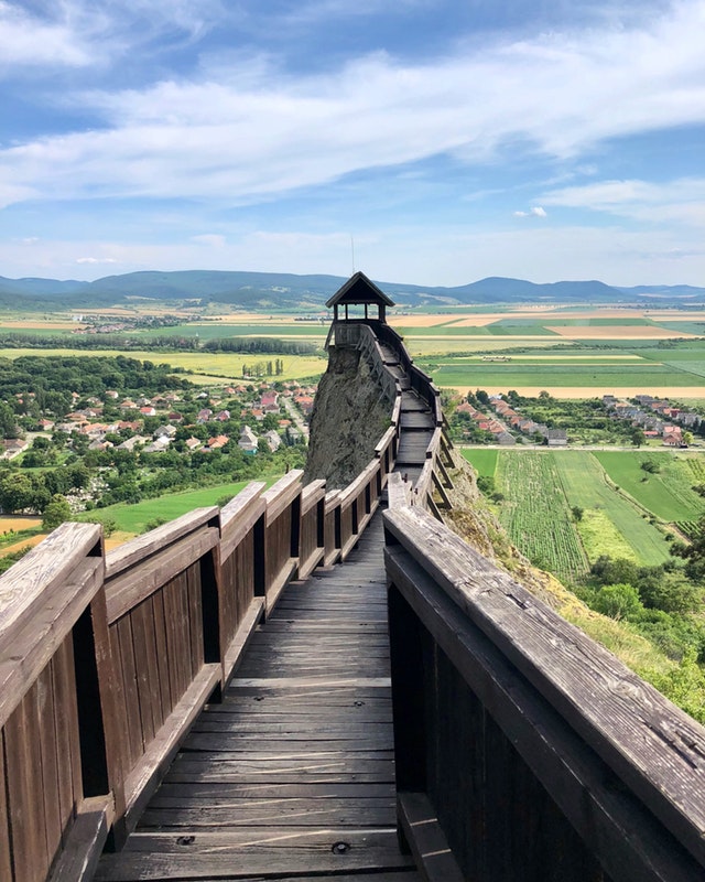 bridge and watchtower