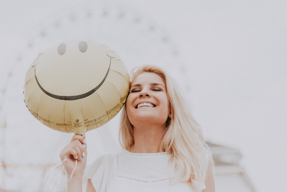 mujer feliz