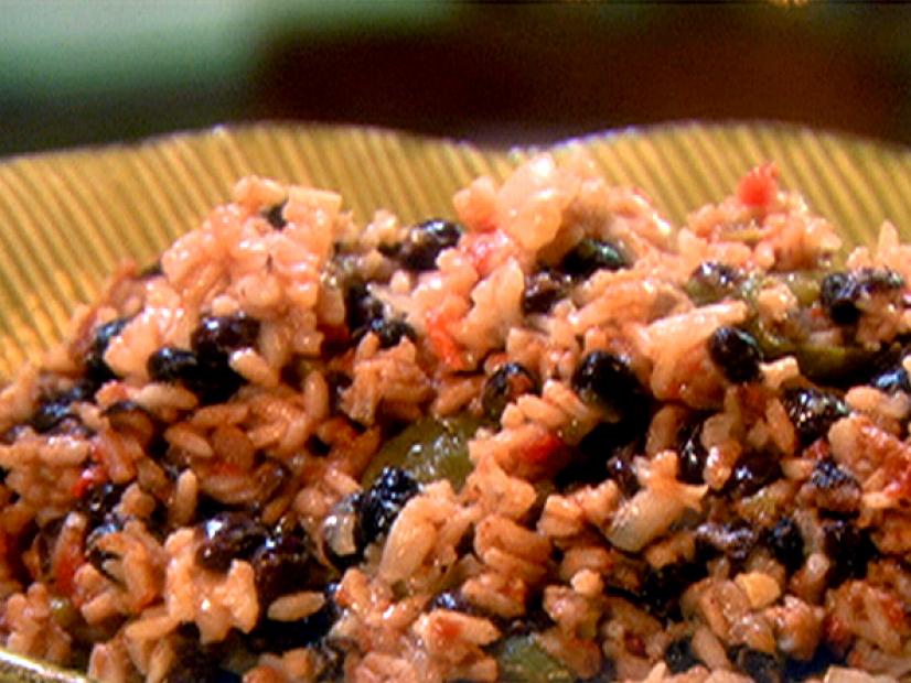 black beans and rice plate