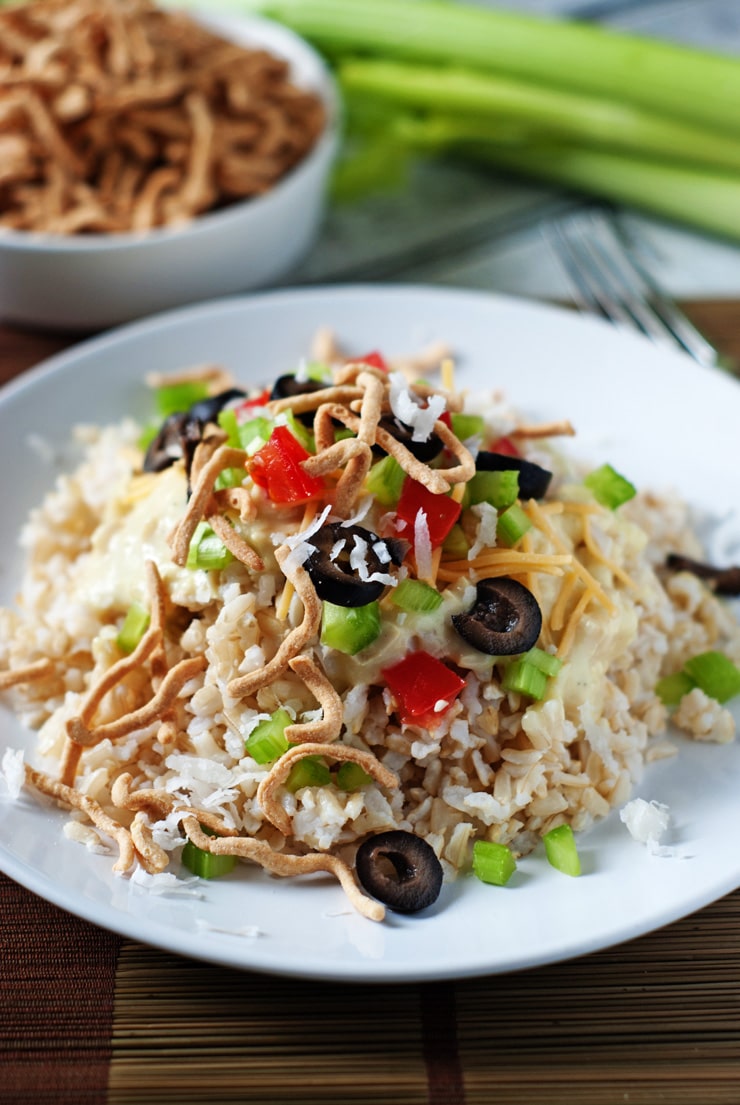 Hawaiian haystacks plate