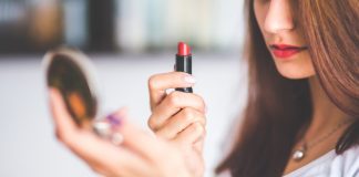 lipstick red hair girl makeup