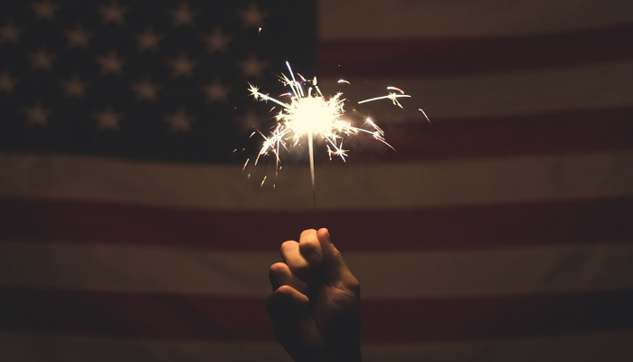 American Flag Sparkler