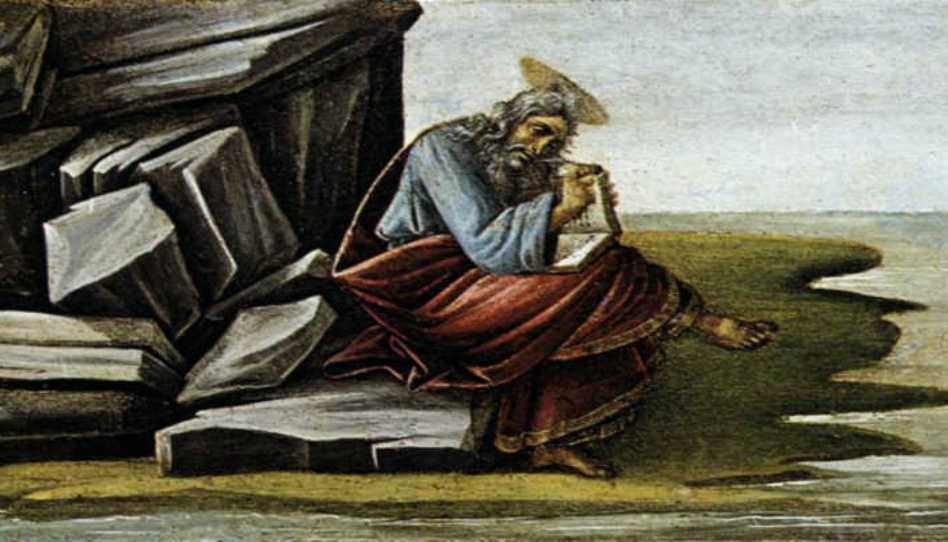 John on Patmos by Botticelli