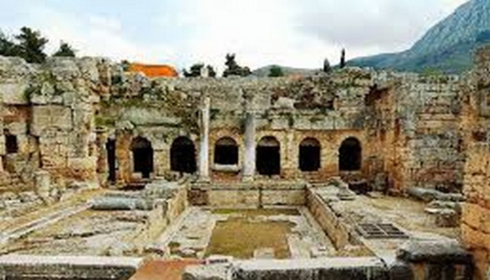 a ruin in ancient Corinth