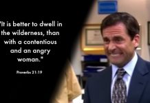 Michael Scott combined with the scriptures.