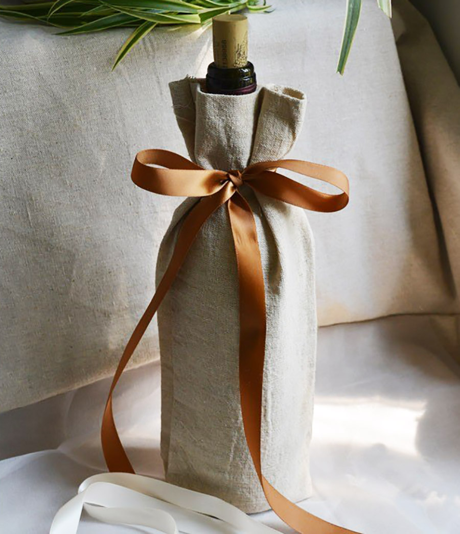 fabric wine gift bag