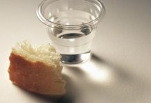 Sacrament bread and water