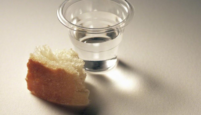 Sacrament bread and water