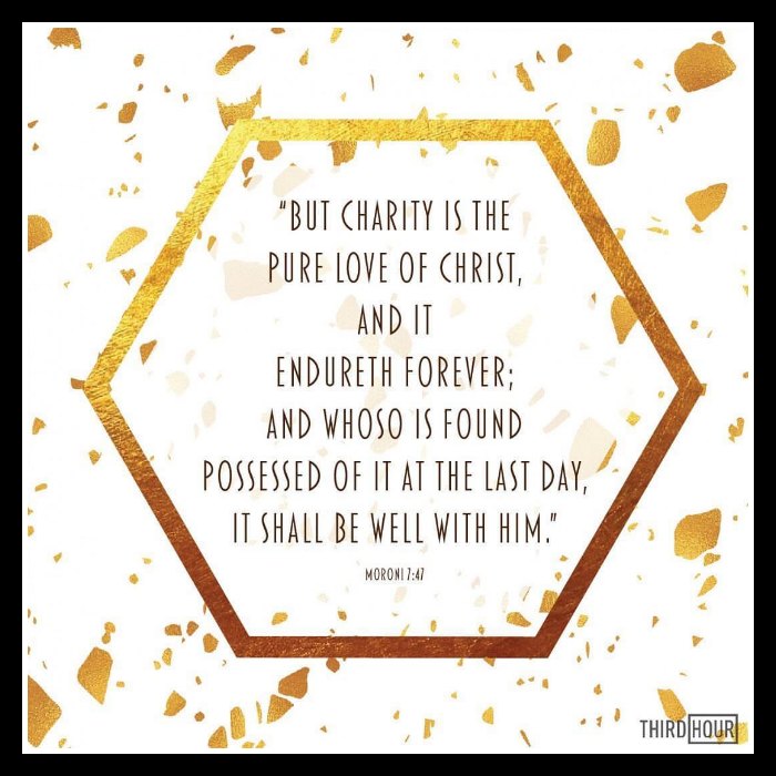 charity is the pure love of christ