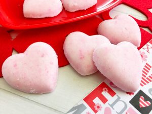 valentine's day heart shaped bath bombs