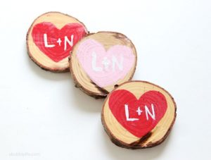 valentine's day heart coasters