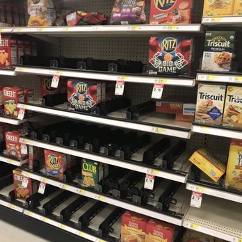 empty snack shelf