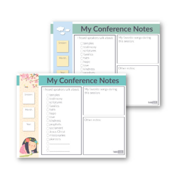 FREE Conference Printables and Activities for Your Family Third Hour