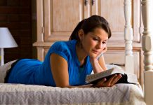 young woman studying scripture