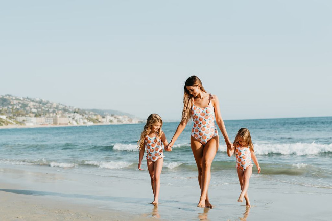 mommy and me swimsuits from pink desert