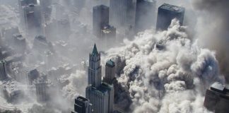 smoke in new york city after the 9/11 attacks