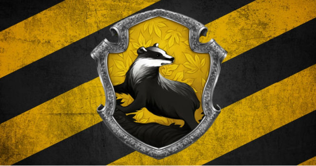 hufflepuff banner header with badger