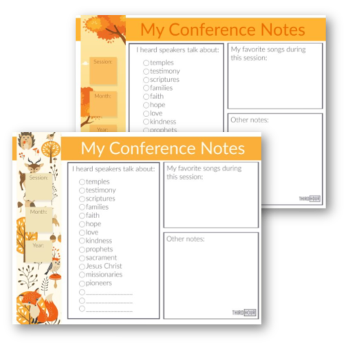 kids october general conference notes