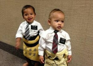 two toddlers dressed as lds missionaries for halloween
